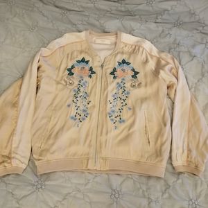 Satin embroidered jacket